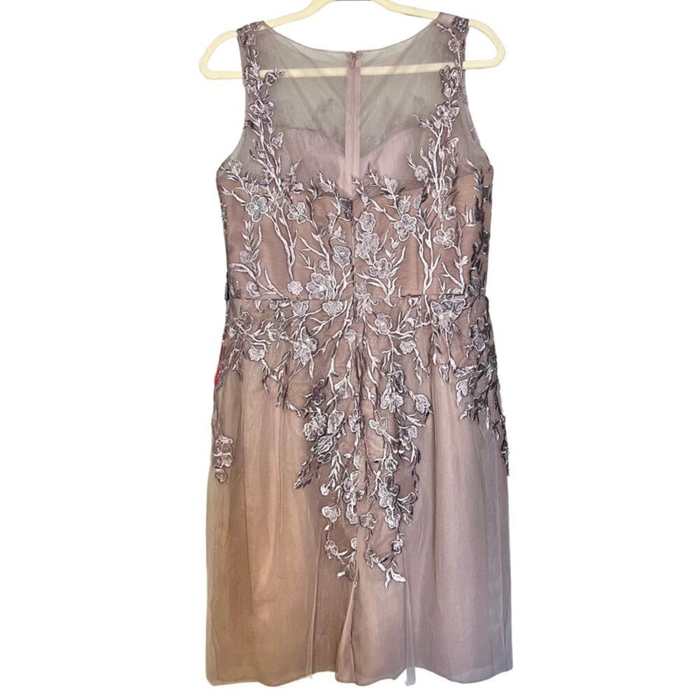 JJ's House A-Line Scoop Illusion Knee-Length Dress - Picture 2 of 9